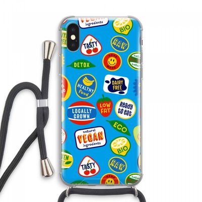 Fruitsticker: iPhone XS Max Transparant Hoesje met koord