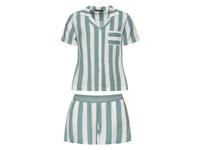esmara Korte dames pyjama (XS (32/34), Groen/crème)