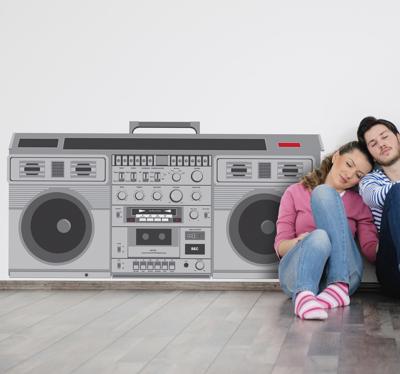 Sticker boombox