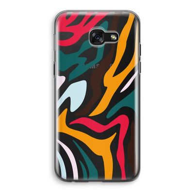Colored Zebra: Samsung Galaxy A5 (2017) Transparant Hoesje