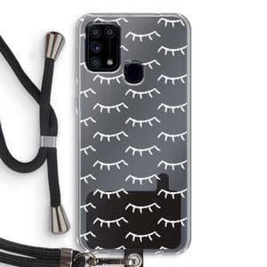 Wimpers: Samsung Galaxy M31 Transparant Hoesje met koord