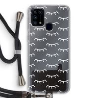Wimpers: Samsung Galaxy M31 Transparant Hoesje met koord