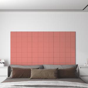 Wandpanelen 12 st 2,16 m 60x30 cm fluweel roze