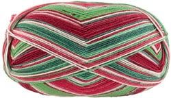 Lana Grossa Meilenweit 100 Merino Christmas 6792 Lichtrood/rood/donker/medium/lichtgroen/wit