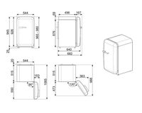 Smeg FAB10RRD5 combi-koelkast Vrijstaand 122 l E Rood - thumbnail