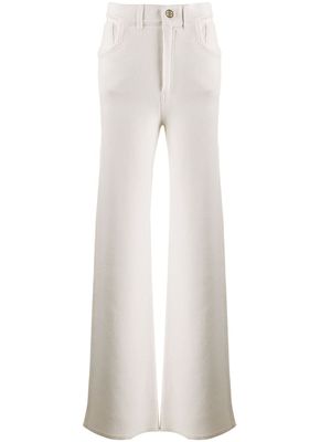 Barrie pantalon ample en cachemire - Blanc