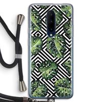 Geometrische jungle: OnePlus 7 Pro Transparant Hoesje met koord