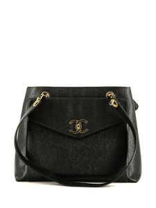 CHANEL Pre-Owned sac porté épaule à logo CC - Noir