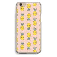 Ananas: iPhone 6 / 6S Transparant Hoesje - thumbnail