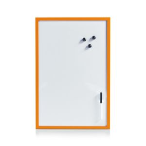 Whiteboard/memobord magnetisch incl. marker en magneten - 40 x 60 cm - oranje