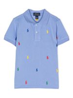 POLO RALPH LAUREN KIDS polo en coton à logo brodé - Bleu