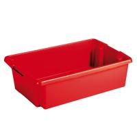 Sunware opslagbox Nesta - kunststof - 30 liter - rood - 59 x 39 x 17 cm