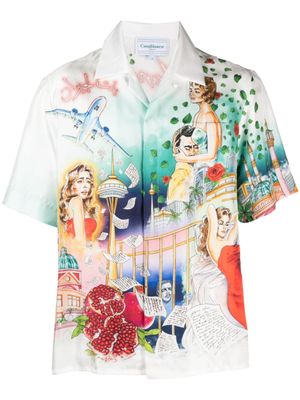 Casablanca chemise La Liaison en soie - Vert