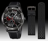 Horlogeband Lotus 50012/3 / BC10944 Leder Zwart - thumbnail