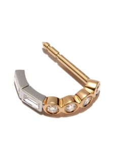Yvonne Léon boucles d'oreilles pendantes en or blanc et jaune 18ct ornées de diamants