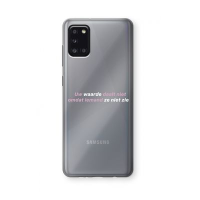 uw waarde daalt niet: Samsung Galaxy A31 Transparant Hoesje