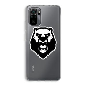 Angry Bear (white): Xiaomi Redmi Note 10 Pro Transparant Hoesje