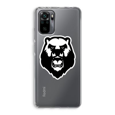Angry Bear (white): Xiaomi Redmi Note 10 Pro Transparant Hoesje