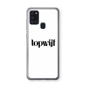 Topwijf Wit: Samsung Galaxy A21s Transparant Hoesje