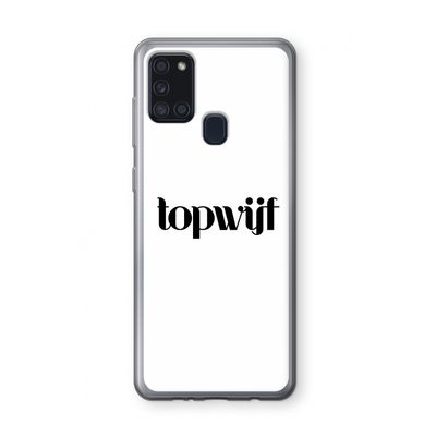 Topwijf Wit: Samsung Galaxy A21s Transparant Hoesje