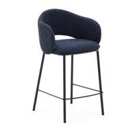 Kave Home Maina barkruk H65 dik chenille Blauw
