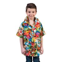 Funny Fashion Carnaval verkleed Hawaii shirts - voor kinderen - bloemen print