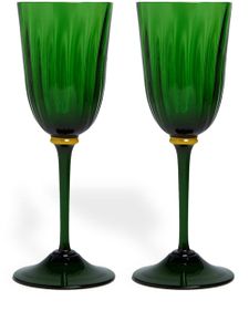 La DoubleJ verres à vin Rainbow Murano (lot de deux) - Vert