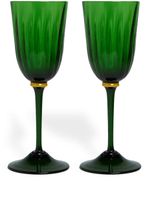 La DoubleJ verres à vin Rainbow Murano (lot de deux) - Vert