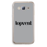 Topvent Grijs Zwart: Samsung Galaxy J3 (2016) Transparant Hoesje - thumbnail
