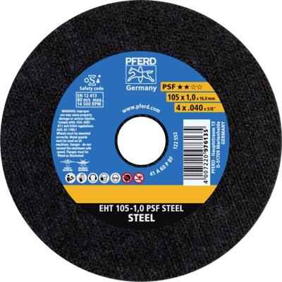 PFERD TOOLS EHT 105-1,0 PSF STEEL/16,0 69121029 Doorslijpschijf recht 105 mm 25 stuk(s) Staal