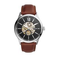 Fossil Flynn automatisch bruin lederen horloge Bq2270