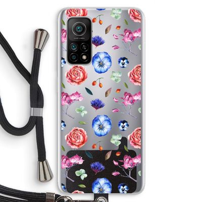 Bloemetjes: Xiaomi Mi 10T 5G Transparant Hoesje met koord