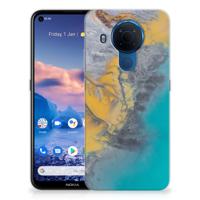 Nokia 5.4 | TPU | Siliconen hoesje | Marble Blue Gold
