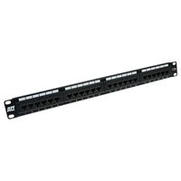 Patchpaneel 19 inch 24 voudig RJ45 Cat5e 24 aansluitingen makkelijk te monteren - thumbnail