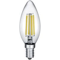 LED Lamp - Kaarslamp - Filament - Trion Kurza - 4W - E14 Fitting - Warm Wit 2700K - Dimbaar - Transparent Helder - Glas - thumbnail