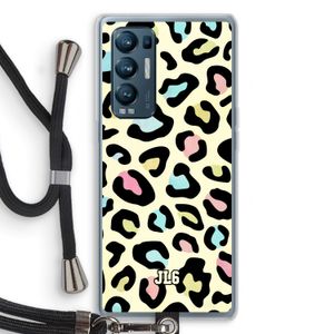 Leopard pattern: Oppo Find X3 Neo Transparant Hoesje met koord