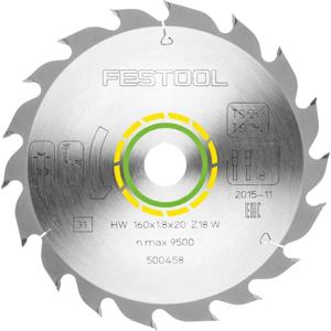 Festool Cirkelzaagblad voor Hout | Wood Standard | Ø 160mm Asgat 20mm 18T - 500458