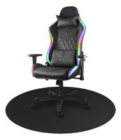 DELTACO GAMING GAM-125 Stoelonderlegger voor gaming- en kantoorstoelen om de vloer te beschermen (l x b x h) 110 cm x 110 cm x 3 mm - thumbnail