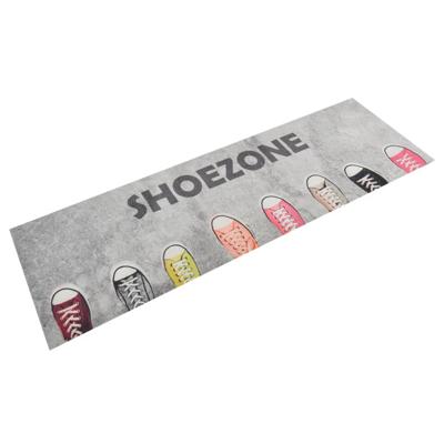 VidaXL Keukenmat wasbaar shoezone-print 60x180 cm fluweel