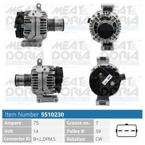 Meat Doria Alternator/Dynamo 5510230