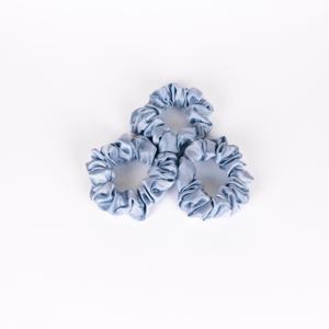 Zijden Scrunchies Groot Blue