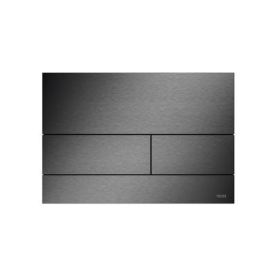 TECEsquare II metaal WC-bedieningsplaat voor duospoeltechniek, geborsteld zwart chroom TECE