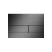 TECEsquare II metaal WC-bedieningsplaat voor duospoeltechniek, geborsteld zwart chroom TECE