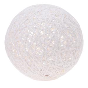 Kerstverlichting Kerstbol - verlicht - warm wit - glitter - 20 LED - 20 cm