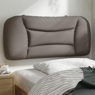 Hoofdbordkussen 80 cm stof taupe