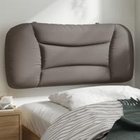 Hoofdbordkussen 80 cm stof taupe