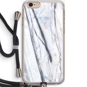 Gestreepte marmer: iPhone 6 PLUS / 6S PLUS Transparant Hoesje met koord