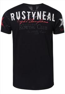 Rusty Neal - heren T-shirt zwart - R-15271