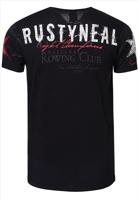 Rusty Neal - heren T-shirt zwart - R-15271 - thumbnail