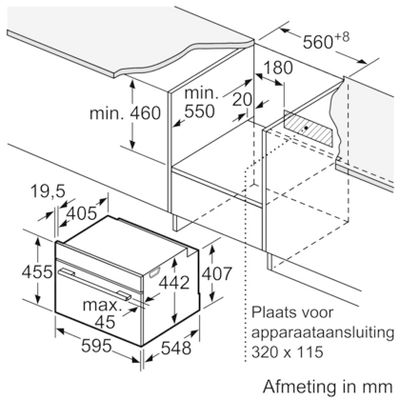 Bosch CMG636NS2 oven Elektrische oven 45 l Roestvrijstaal Bosch CMG636NS2 oven Elektrische oven 45 l Roestvrijstaal